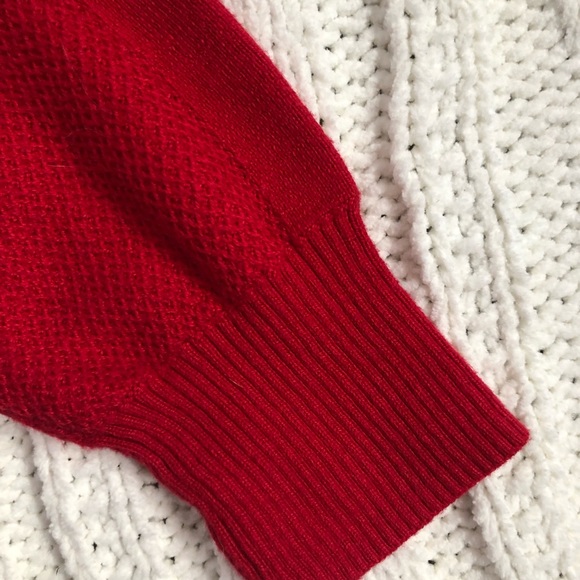 American Eagle L red cotton blend sweater - Picture 6 of 8